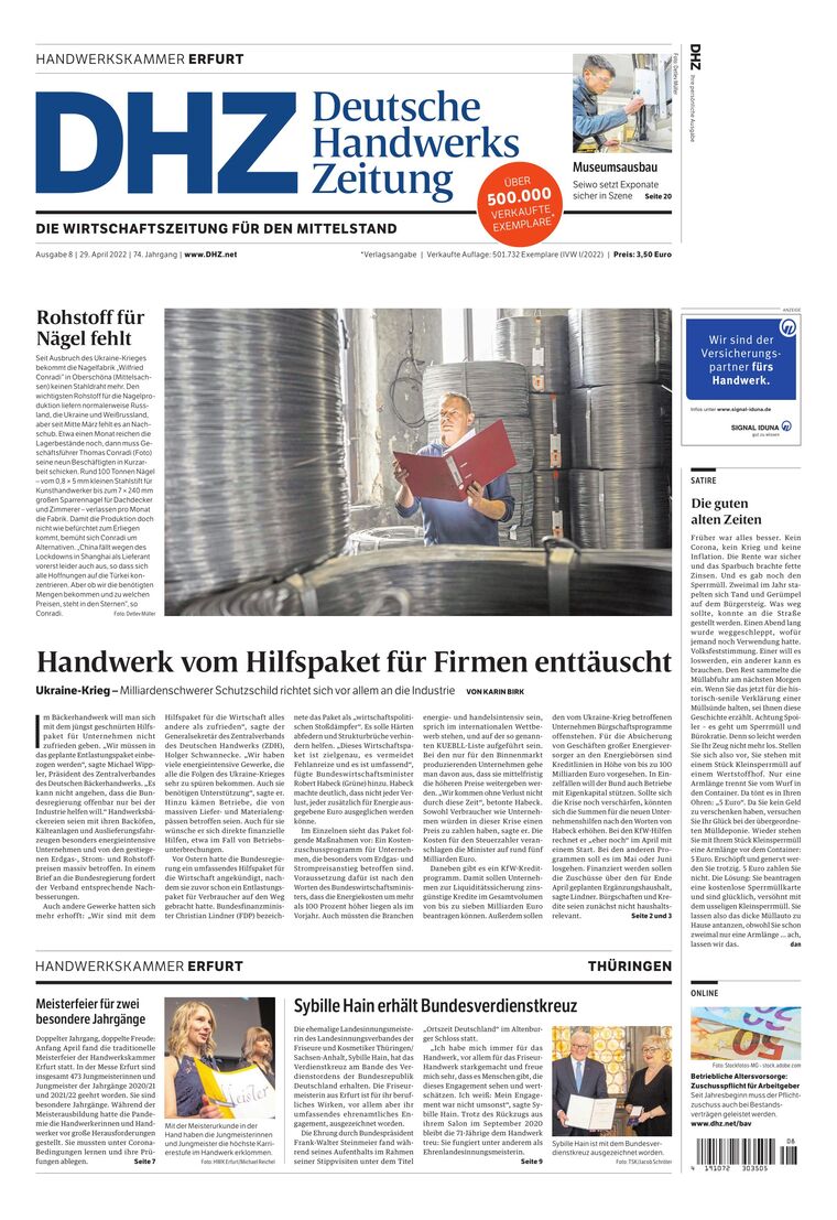Deutsche Handwerks Zeitung 29.04.2022